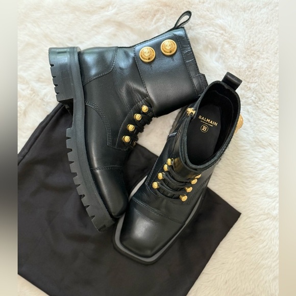 *SOLD somewhere else*   BALMAIN RANGER BOOT ARMY CALFSKIN - Picture 1 of 9